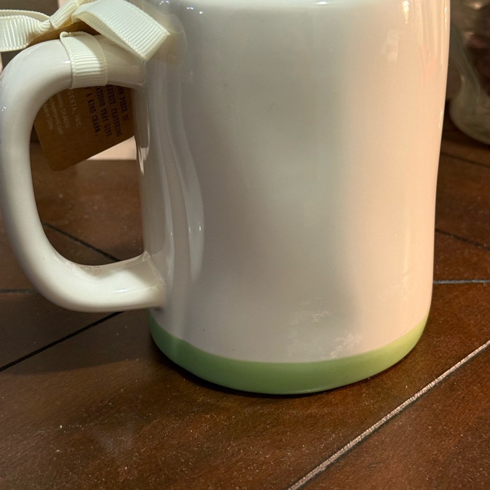 Rae Dunn White and Green Not in the Moo’d Mug NWT - Picture 2 of 5